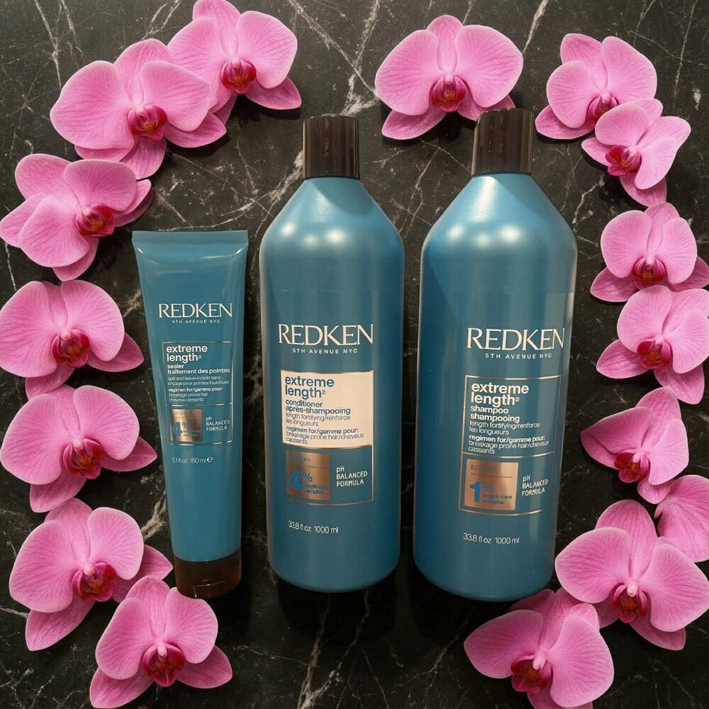 Redken Extreme Length Shampoo Conditioner 33.8 oz Sealer Treatment 5.1 oz